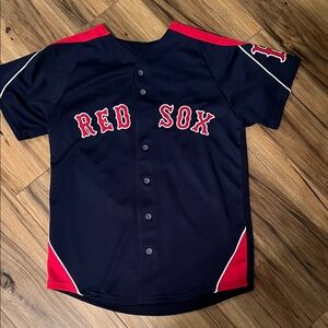 Boston Red Sox Navy Blue and Red Jersey